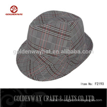 2015 New Elegant Lattice fedora Hats For Women Men